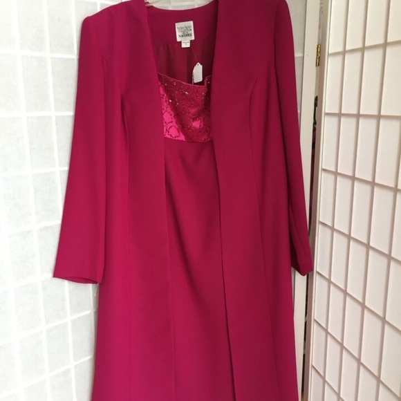 Nah Nah,Woman,Dress+Jacket,Red,Sz 10,Sleeveless,Knee length,Jacket Long Sleeve.! - Picture 8 of 12